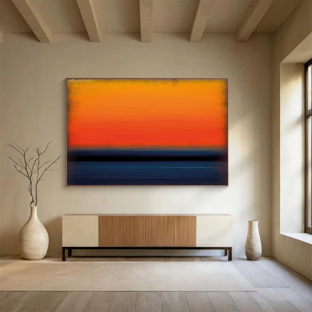 evening blue orange abstract design 4